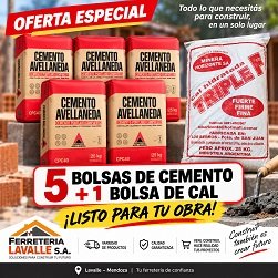 Promoción 5 Cemento + 1 Cal Santa ELENA